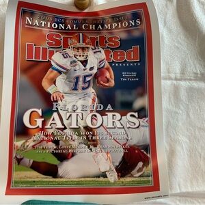 Sports Illustrated Tim Tebow Florida Gators Poster 2008 Size 14’’x 11’’